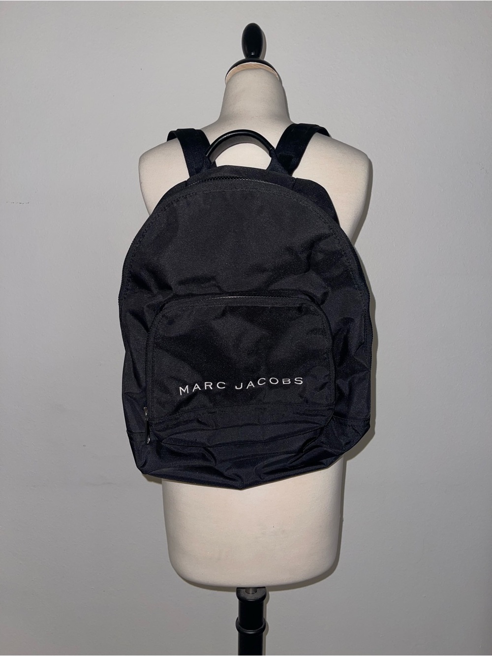 Marc Jacobs Black Nylon Logo Backpack